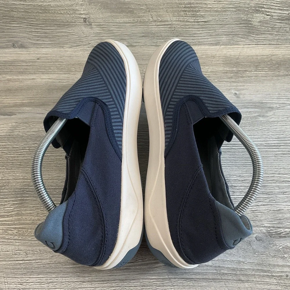 Olukai Mens LAE'AHI LOLE Trench Blue Canvas Slip On Shoes Sneakers Size 11